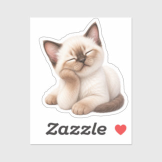 Pegatina Gatito Kawaii Adorable Aufkleber