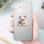Pegatina Gatito Kawaii Adorable Aufkleber (Telefon)