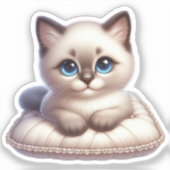 Pegatina Gatito Kawaii Adorable Aufkleber (Vorderseite)
