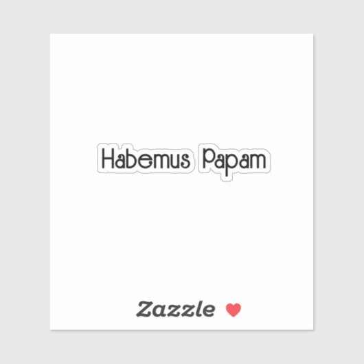 Pegatina Habemus Papam Aufkleber (Blatt)