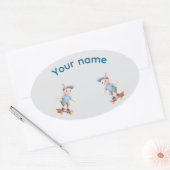 Pegatina Ovalada Sweet Collection Ovaler Aufkleber (Umschlag)