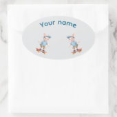 Pegatina Ovalada Sweet Collection Ovaler Aufkleber (Tasche)