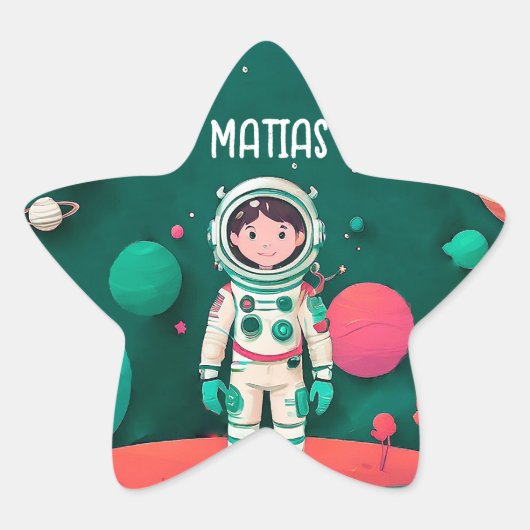 Pegatina para cumpleaños personalizada Stern-Aufkleber (Vorderseite)