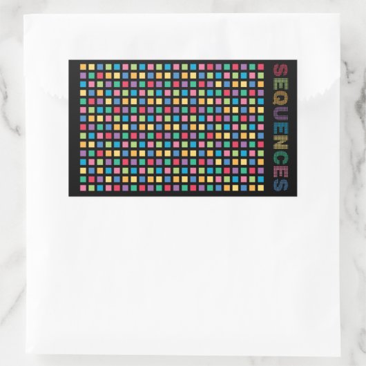 Pegatina Rectangular Sequences Rechteckiger Aufkleber (Tasche)