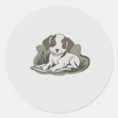 Pegatina Redonda Clásica Pegatinas Runder Aufkleber (Vorderseite)