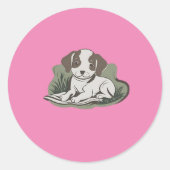  Pegatina Redonda Clásica Pegatinas  Runder Aufkleber (Vorderseite)