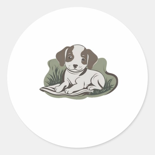  Pegatina Redonda Clásica Pegatinas  Runder Aufkleber (Vorderseite)