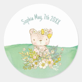 Pegatina redonda de la colección Little Bear Runder Aufkleber