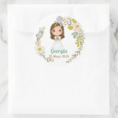 Pegatina redonda Primera Comunión GEORGIA Runder Aufkleber (Tasche)