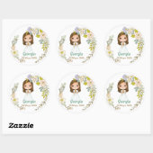 Pegatina redonda Primera Comunión GEORGIA Runder Aufkleber (Blatt)