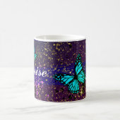Pegatina Redonda Purple Ephemera vibrant color art Kaffeetasse (Mittel)