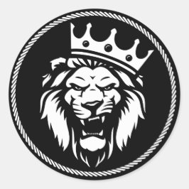 Pegatina rey leon runder aufkleber