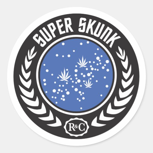 Pegatina Super Skunk Runder Aufkleber (Vorderseite)