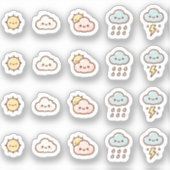 Pegatina Tiny latte weather tracker planner Aufkleber (Vorderseite)