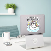 Pegatina unicornio kawaii “Summer is my magic” Aufkleber (Laptop auf Schreibtisch)