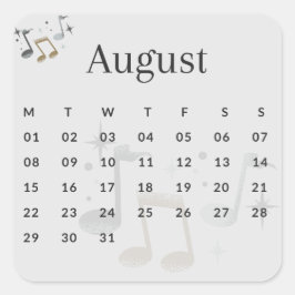 Pegatinas mes del año - August (S'I) *2022 Quadratischer Aufkleber
