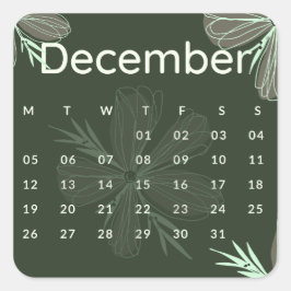 Pegatinas mes del año - December (S'L) *2022 Quadratischer Aufkleber