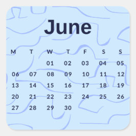 Pegatinas mes del año - June (S'K) *2022 Quadratischer Aufkleber