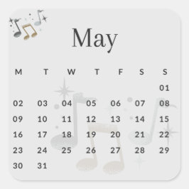 Pegatinas mes del año - May (S'I) *2022 Quadratischer Aufkleber