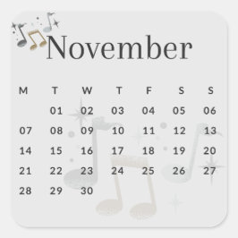 Pegatinas mes del año - November (S'I) *2022 Quadratischer Aufkleber