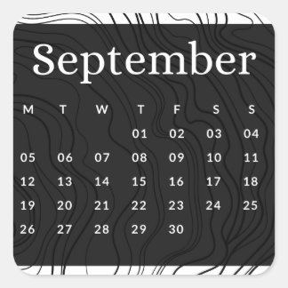 Pegatinas mes del año - September (S'B) Quadratischer Aufkleber