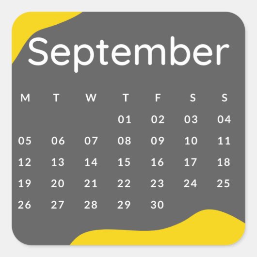 Pegatinas mes del año - September (S'E) *2022 Quadratischer Aufkleber (Vorderseite)