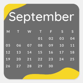 Pegatinas mes del año - September (S'E) *2022 Quadratischer Aufkleber