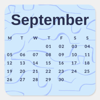 Pegatinas mes del año - September (S'K) *2022 Quadratischer Aufkleber