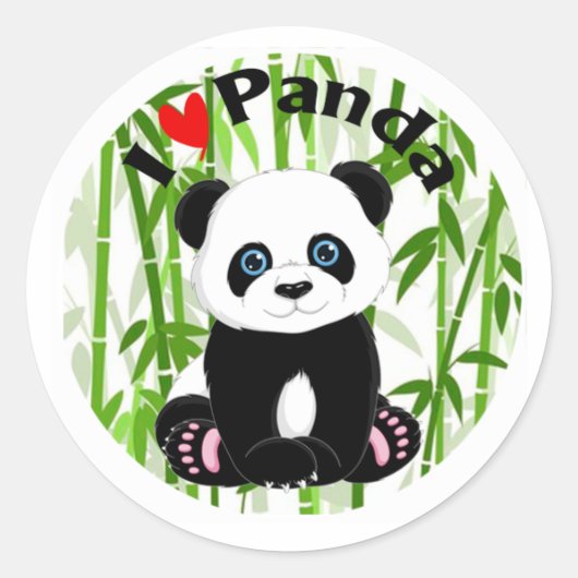 Pegatinas o Stickers de Oso Panda (Vorderseite)