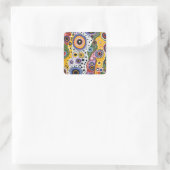 Pegatinas Psicodélicas Efecto Caleidoscopio Quadratischer Aufkleber (Tasche)