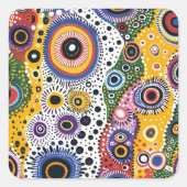 Pegatinas Psicodélicas Efecto Caleidoscopio Quadratischer Aufkleber (Vorderseite)