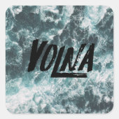 Pegatinas Volna olas Quadratischer Aufkleber (Vorderseite)