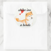 Pegativa shiba inu runder aufkleber (Tasche)
