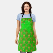 Peggy Ann All Over Gold Green St Patrick's Schürze (Getragen)