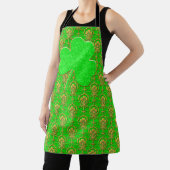 Peggy Ann All Over Gold Green St Patrick's Schürze (InSitu)