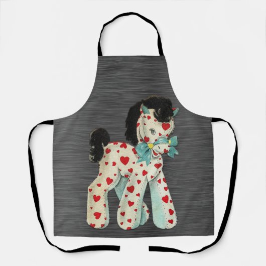 Peggy Ann ganz in Grau mit Pony Kitchen Schürze (Vorderseite)