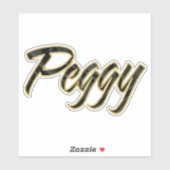 Peggy black gold Lettering Aufkleber Sticker (Blatt)