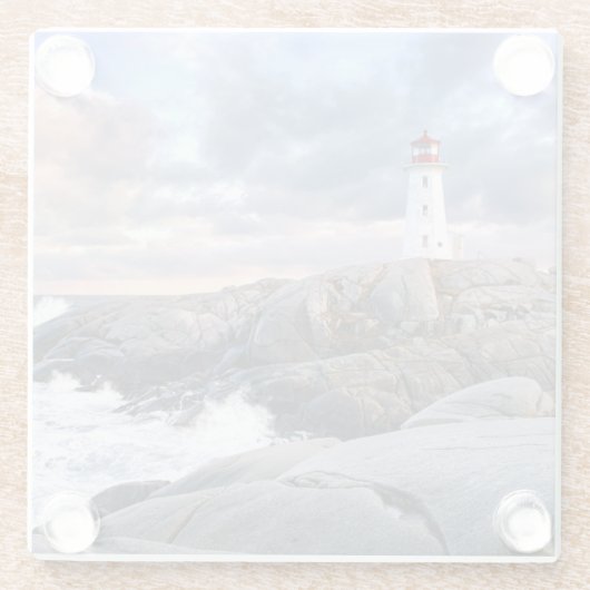 Peggy Bucht-Leuchtturm Glasuntersetzer (Rückseite)