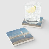 Peggy Bucht-Leuchtturm | Kanada Steinuntersetzer (Seitenansicht)