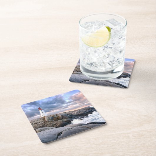 Peggy Bucht-Leuchtturm Rechteckiger Pappuntersetzer (Vor Ort)