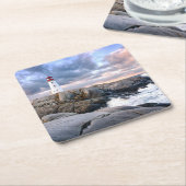 Peggy Bucht-Leuchtturm Rechteckiger Pappuntersetzer (angewinkelt)