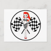 Peggy Pitstop Race Flags Postkarte (Vorderseite)