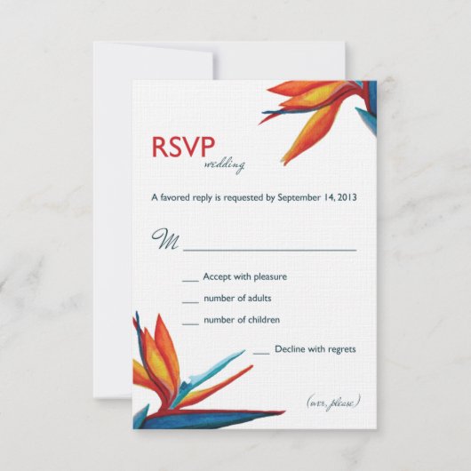 Peggy UAWG 3,5 x 5 Linen RSVP Karte (Vorderseite)