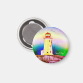 Peggy's Cove Leuchtturm Halifax Nova Scotia Kanada Magnet (Vorderseite/Rückseite)