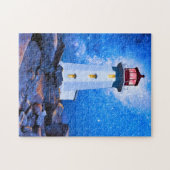 Peggy's Cove Lighthouse am Abend Art Puzzle (Horizontal)