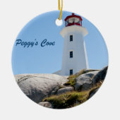 Peggy's Cove Lighthouse (Farbe) Keramik Ornament (Vorne)