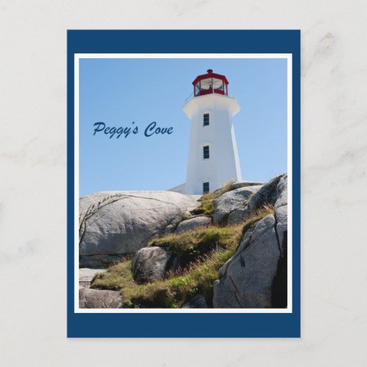 Peggy's Cove Lighthouse (Farbe) Postkarte (Vorderseite)