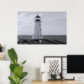Peggy's Cove Lighthouse Fine Art Print Poster (Heimbüro)