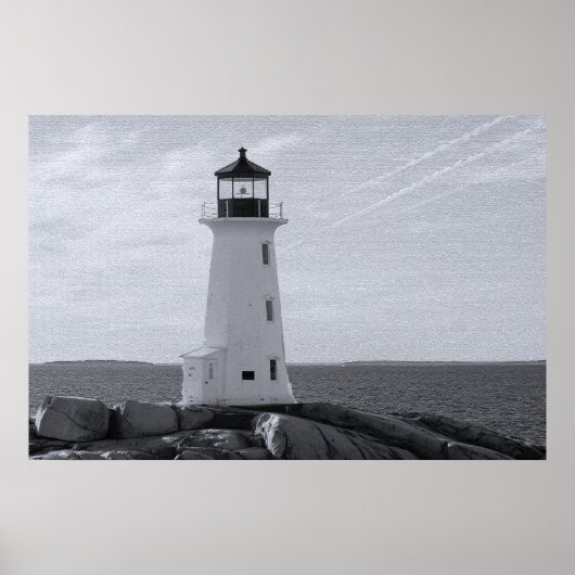 Peggy's Cove Lighthouse Fine Art Print Poster (Vorne)