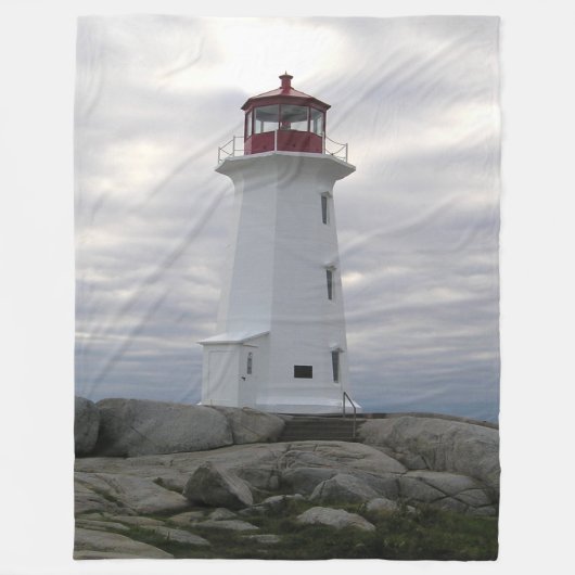 Peggy's Cove Lighthouse Fleece Blanket (3 Größen) (Vorderseite)